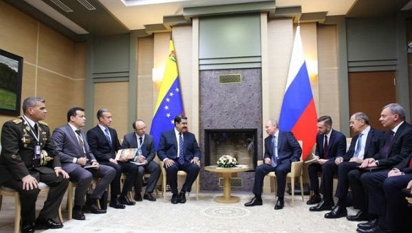 Venezuelan President Nicolas Maduro meets with Russian President Vladimir Putin in Moscow on Dec. 5, 2018.