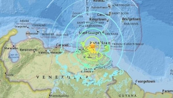 Large Earthquake Off Northern Venezuelan Coast